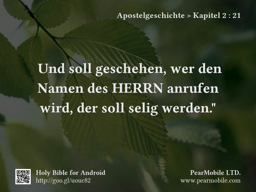 Apostelgeschichte, Kapitel 2:21